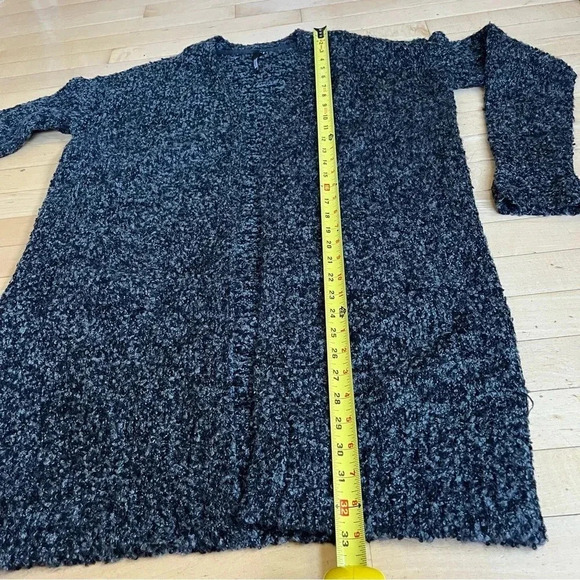 Razzle Dazzle Ladies Dark Gray Cozy Chunky Long Open Cardigan Sweater Size M - Picture 6 of 8